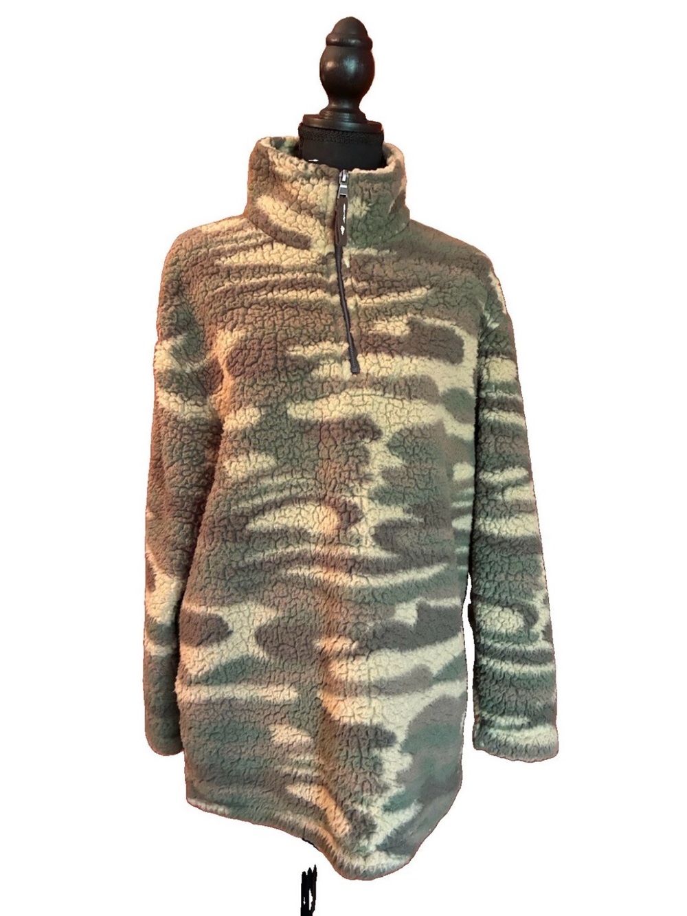 Boxercraft Unisex 1/4 Zip Camouflage Sherpa Fleece Pullover, Size M